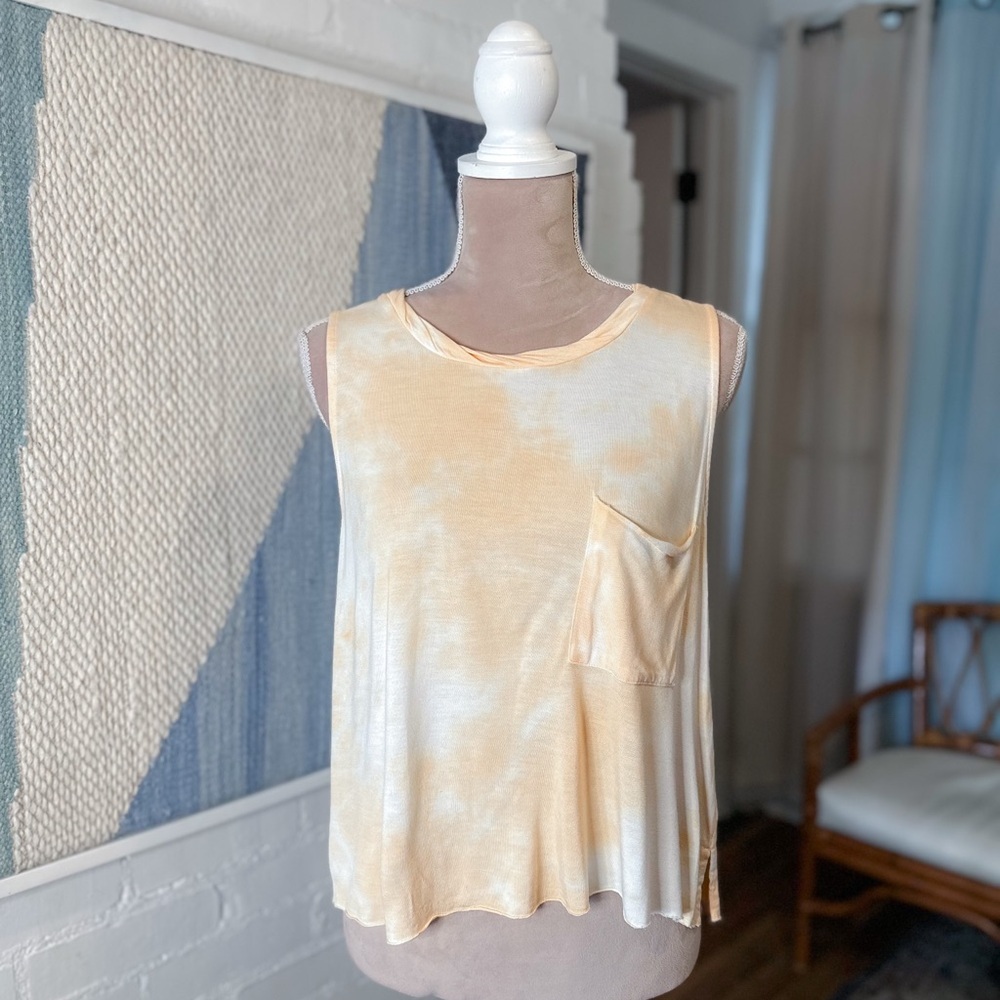 Love Stitch Ultra Soft Creamsicle Tie Dye Tank Top